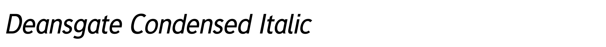 Deansgate Condensed Italic image